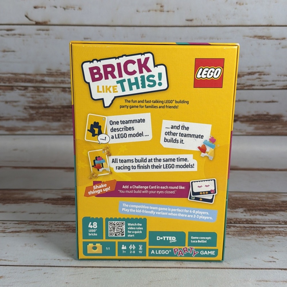 Brick Like This LEGO Party Game 2-8 Players Asmodee Sealed - Picture 2 of 2